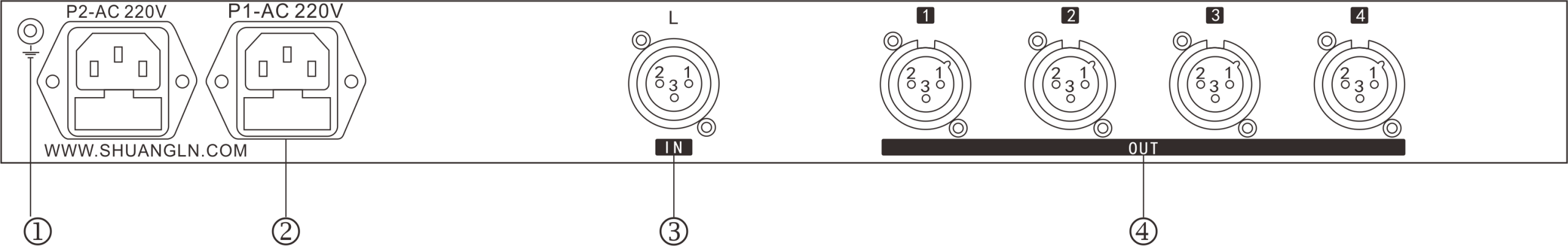 slad-1104dm-后面接口图